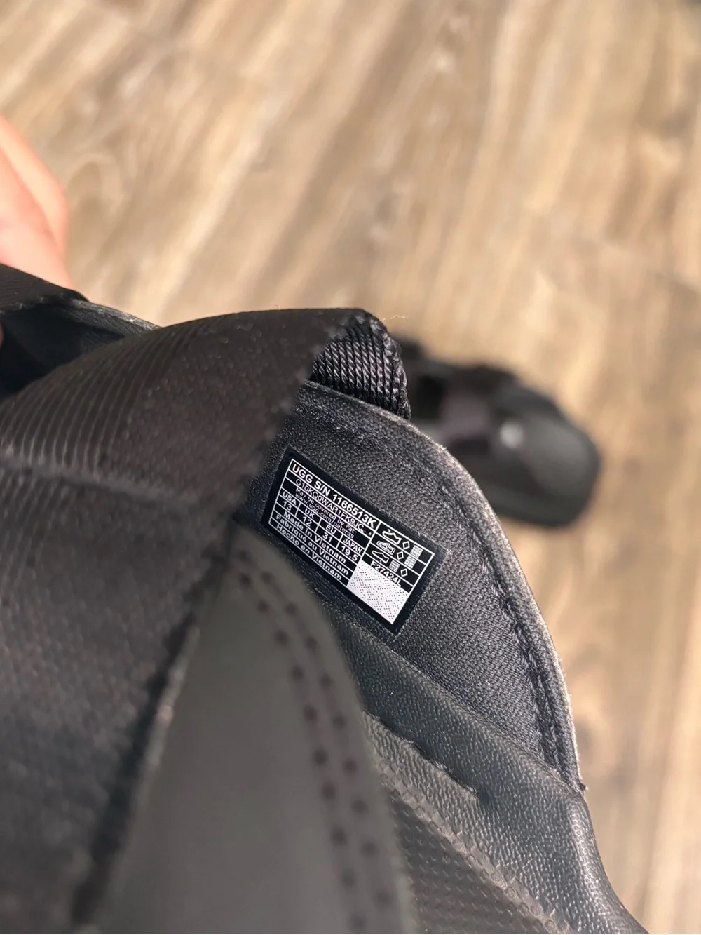 UGG Kids Black Double-Strap Slide Sandals